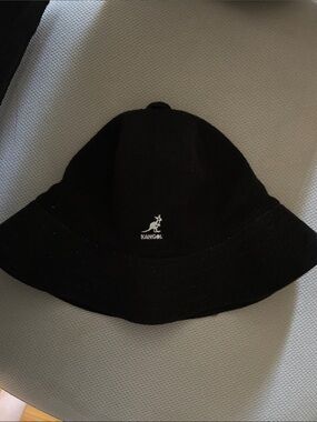 Kangol Black bamboo casual Bucket Hat
